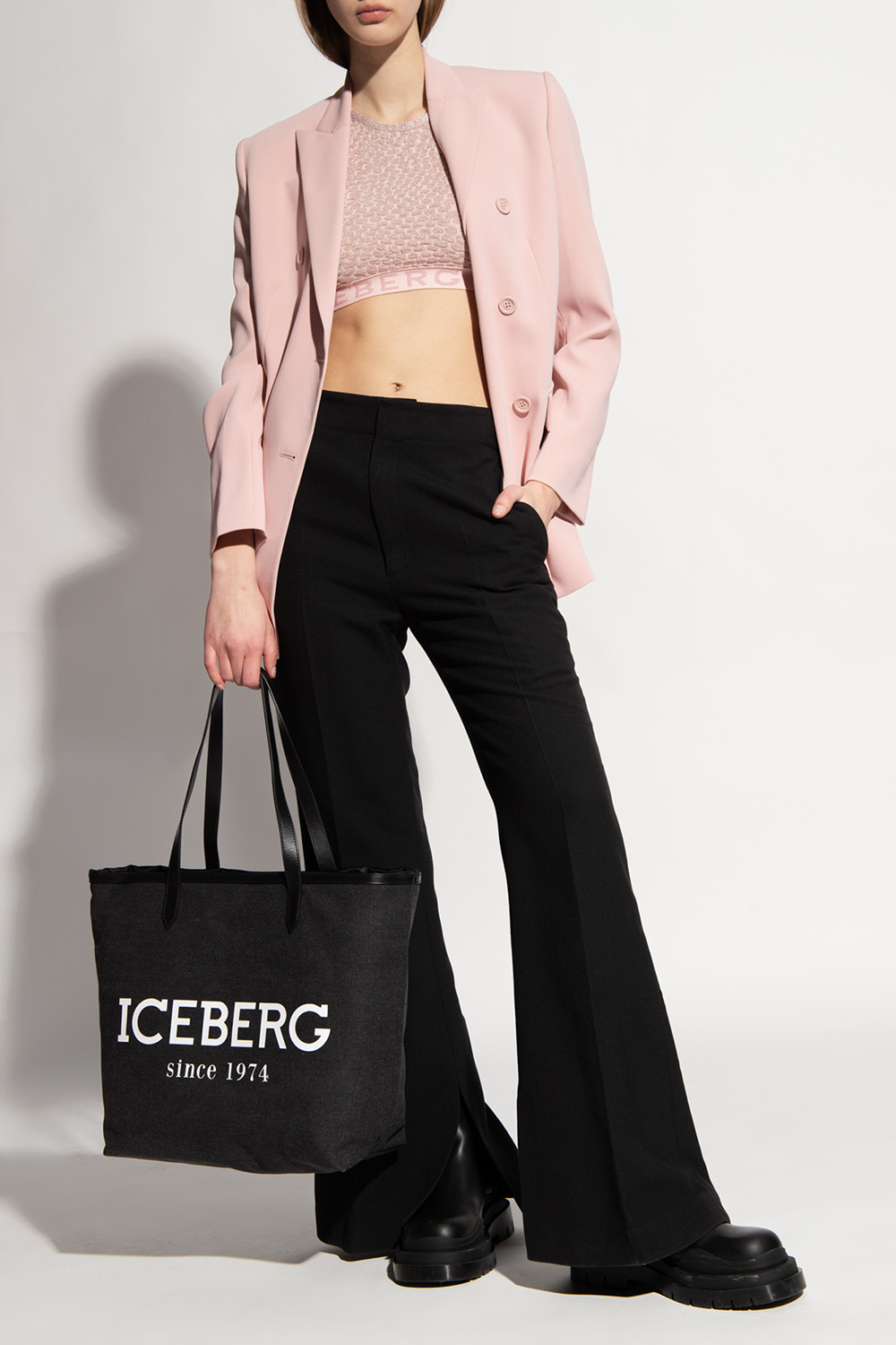 Iceberg Cropped top with logo